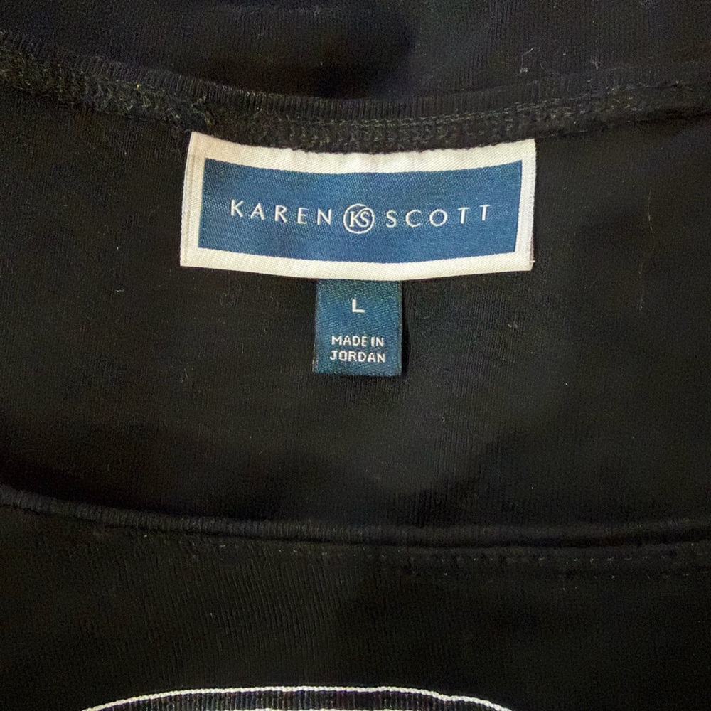 Karen Scott Black Short Sleeve Tee